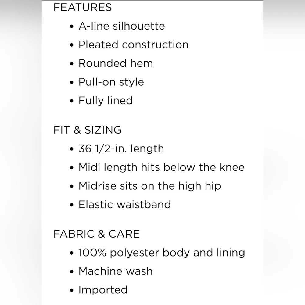 Vera Wang Pleated Midi Skirt - Picture 5 of 8